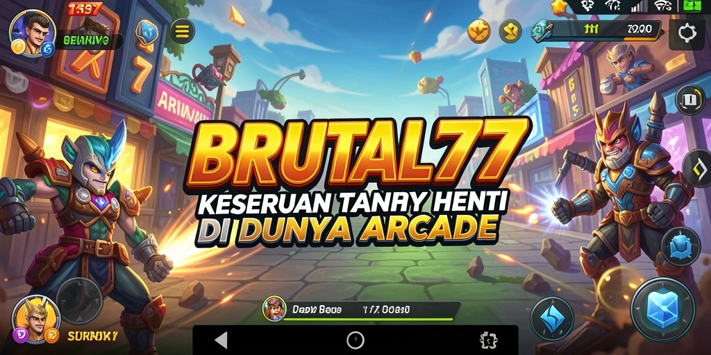 Tampilan penuh aksi gameplay BRUTAL77 yang seru.