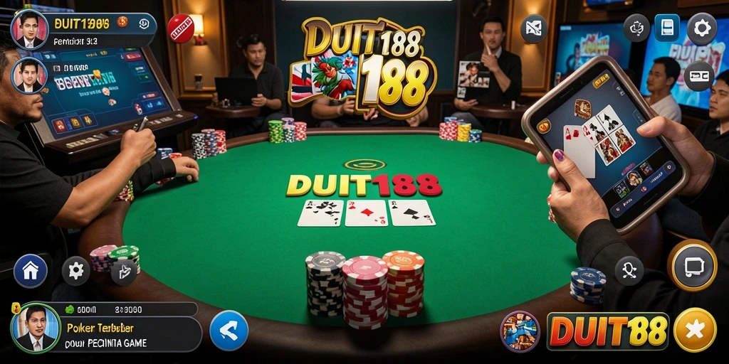 Screenshot gameplay Poker yang menarik dan mendebarkan di DUIT188.
