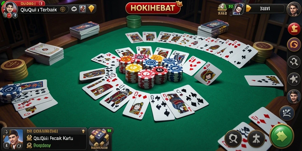 Tampilan gameplay QiuQiu yang seru dan menarik di HOKIHEBAT.