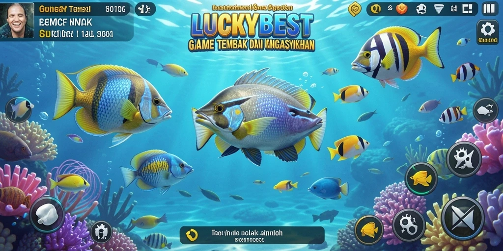 Tampilan gameplay seru dalam game Tembak Ikan LUCKYBEST.