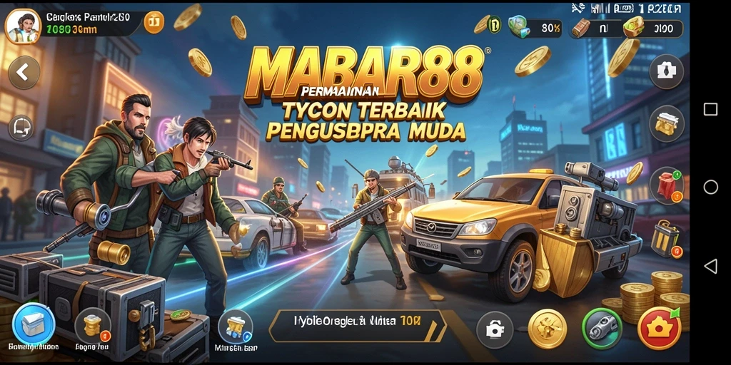 Tangkapan layar gameplay MABAR88 yang menunjukkan manajemen bisnis yang menarik.