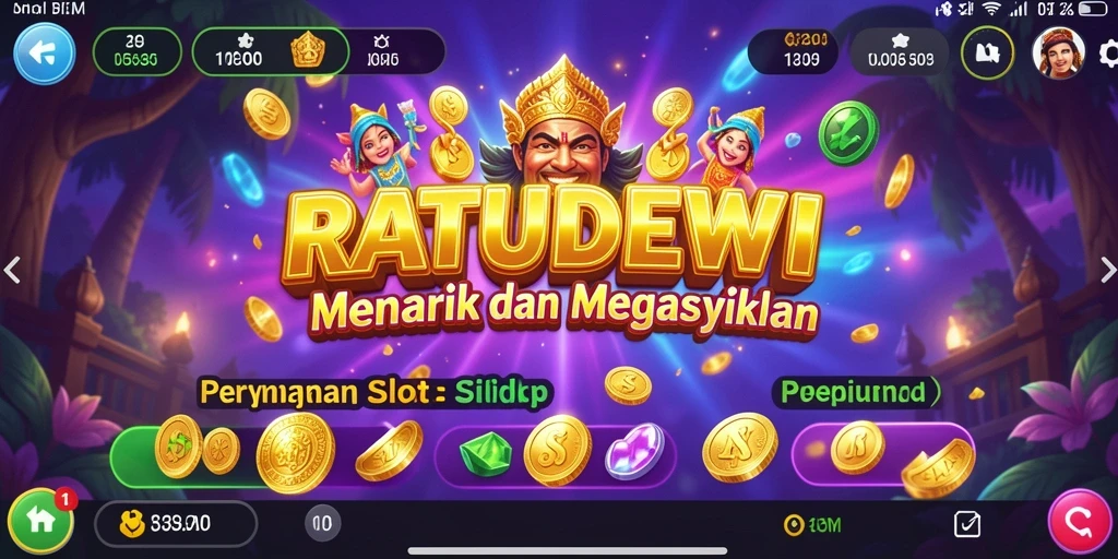 Gambaran gameplay seru dari permainan slot RATUDEWI.