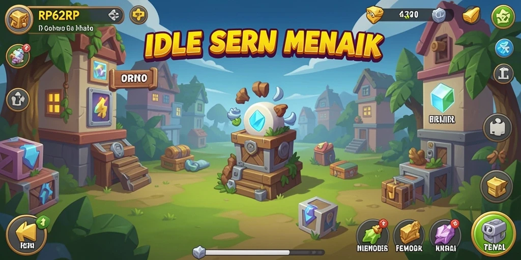 Screenshot utama RP62RP menampilkan gameplay Idle yang dinamis.